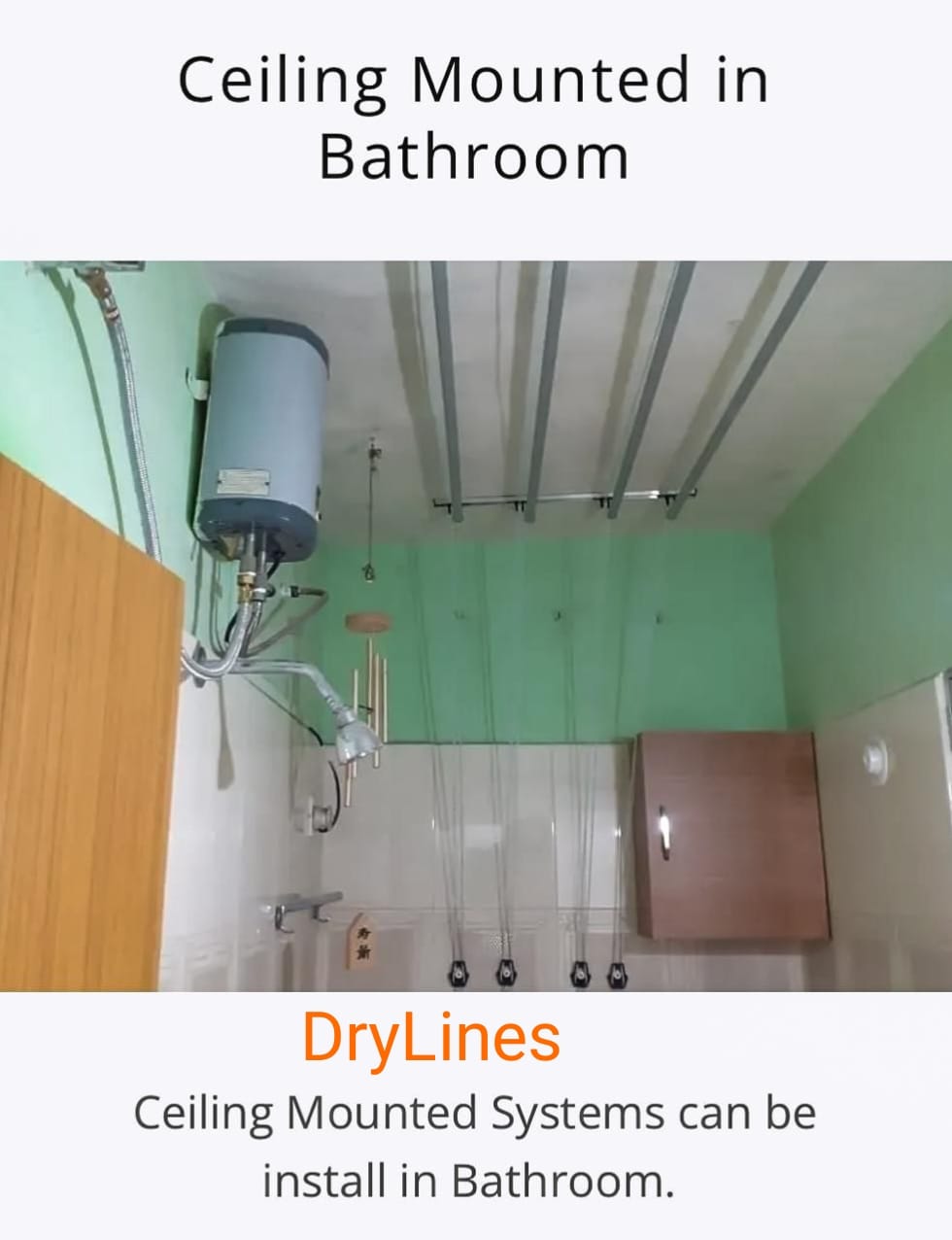 Ceiling Mounted in Bathroom